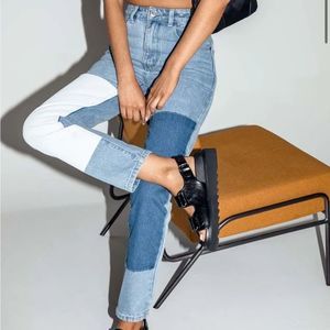 PRINCESS Polly Cofield Mom Jeans‎ Denim Patch Size 2
